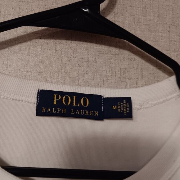Polo Ralph Lauren Sweatshirt Mens Medium White Box Contrast Graphic - Picture 3 of 5